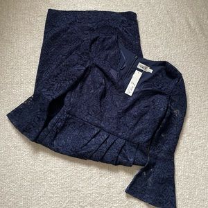 Eliza J V Neck Lace Dress